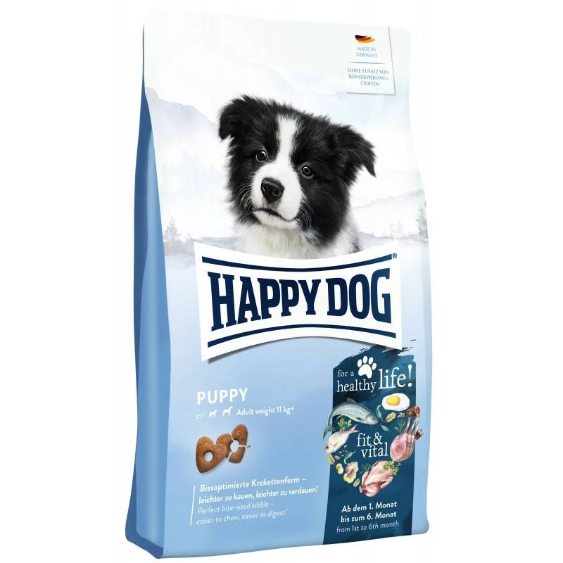 HAPPY DOG Fit&Vital Puppy, Nourriture Sèche Pour Chiots, 1-6 Mois, 10 Kg 1 HAPPY DOG Fit&Vital Puppy, Nourriture Sèche Pour Chiots, 1-6 Mois, 10 Kg