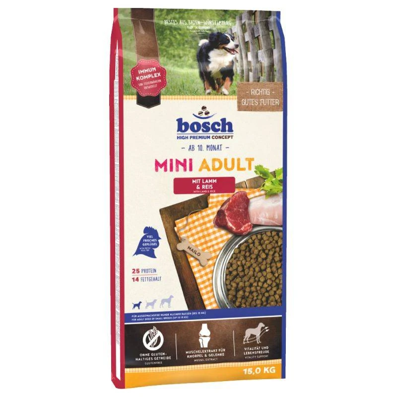 BOSCH Adult Mini Lamb & Rice 15kg 1 BOSCH Adult Mini Lamb & Rice 15kg