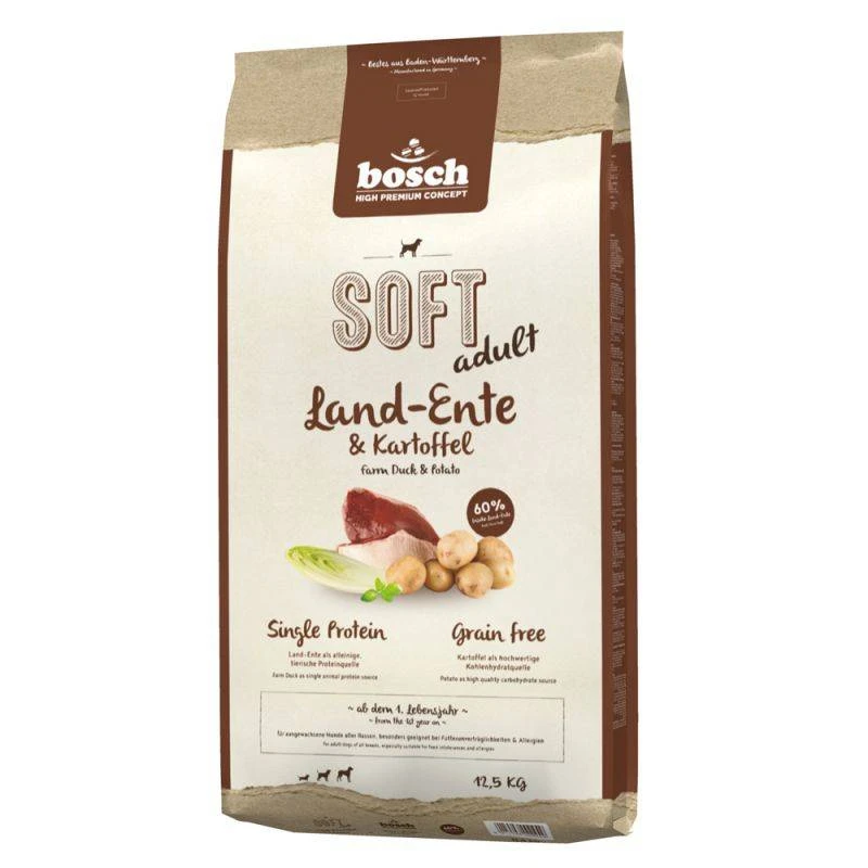 BOSCH Soft Adult Canard & Pommes De Terre 12.5kg 1 BOSCH Soft Adult Canard & Pommes De Terre 12.5kg