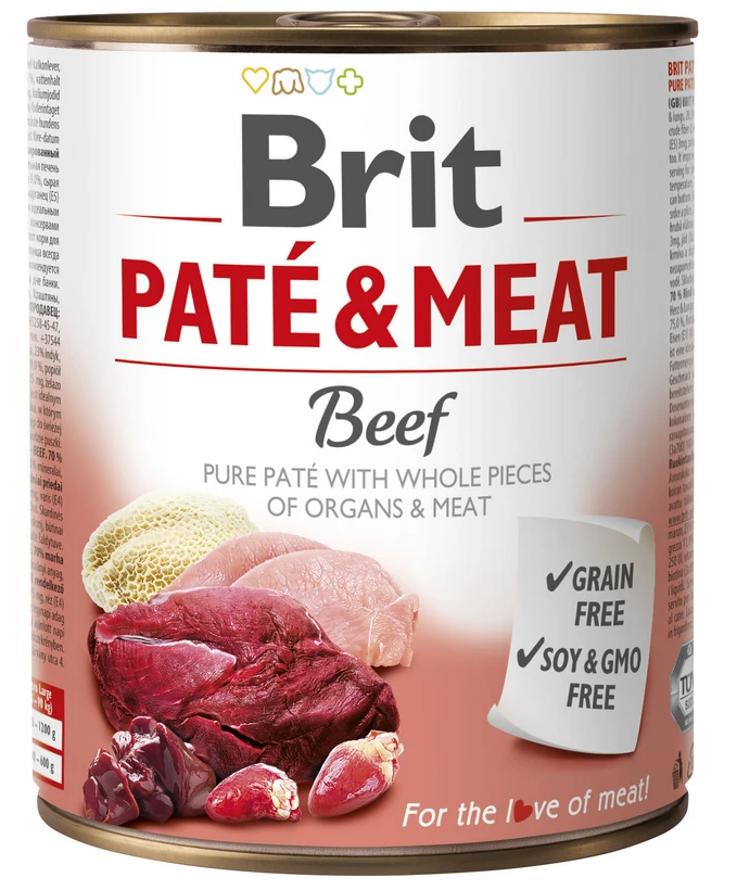 Brit Pate & Meat à Base De Bœuf 800g X6 1 Brit Pate & Meat à Base De Bœuf 800g X6