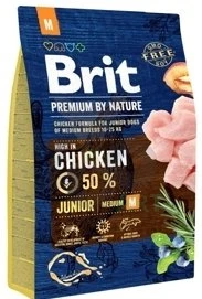 Brit Premium By Nature Junior M Avec Poulet 3kg + Surprise Gratuite Pour Chien