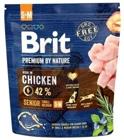 Brit Premium By Nature Senior S+M Avec Poulet 1kg