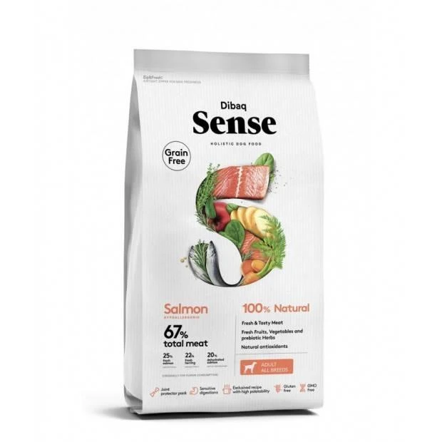 Dibaq Sense Nourriture Sans Céréales Avec Saumon 12kg 1 Dibaq Sense Nourriture Sans Céréales Avec Saumon 12kg