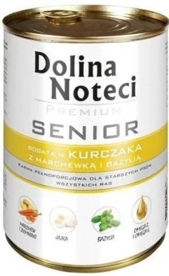Dolina Noteci Premium Senior Poulet Avec Carottes Et Basilic 400g X6