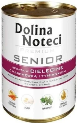 Dolina Noteci Premium Senior Veau Aux Carottes Et Au Thym 400g X6