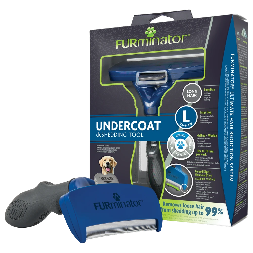 FURMINATOR Outil De Peignage Du Sous-poil Pour Chiens De Grandes Races à Poils Longs 1 FURMINATOR Outil De Peignage Du Sous-poil Pour Chiens De Grandes Races à Poils Longs