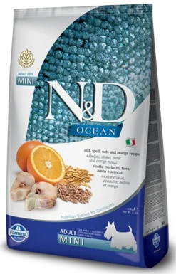 Farmina N&D Ocean Canine COD, SPELT, OATS & ORANGE ADULTE MINI 800g