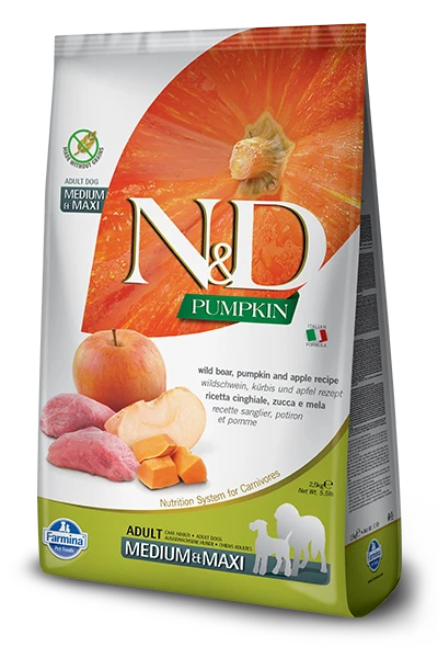 Farmina N&D Pumpkin Grain Free Canine Adult Medium&Maxi Boar&Apple 12kg 1 Farmina N&D Pumpkin Grain Free Canine Adult Medium&Maxi Boar&Apple 12kg
