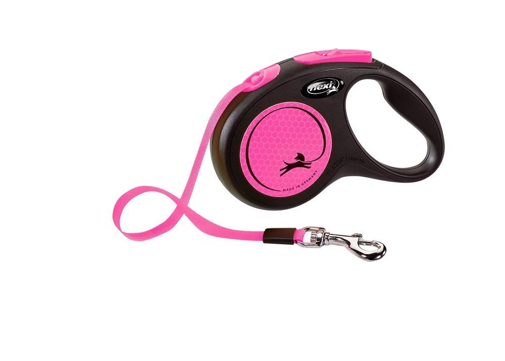 Flexi Laisse Classic S Sangle 5m Jusqu'à 15kg Rose Fluo 1 Flexi Laisse Classic S Sangle 5m Jusqu'à 15kg Rose Fluo