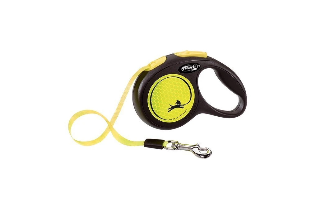 Flexi Laisse New Classic L Sangle 5m Jusqu'à 50kg Jaune Néon 1 Flexi Laisse New Classic L Sangle 5m Jusqu'à 50kg Jaune Néon