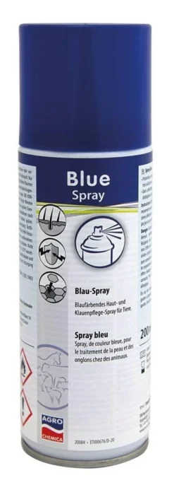 Kerbl Spray Bleu Pour Le Soin De La Peauet Des Sabots, Spray Bleu 200 Ml