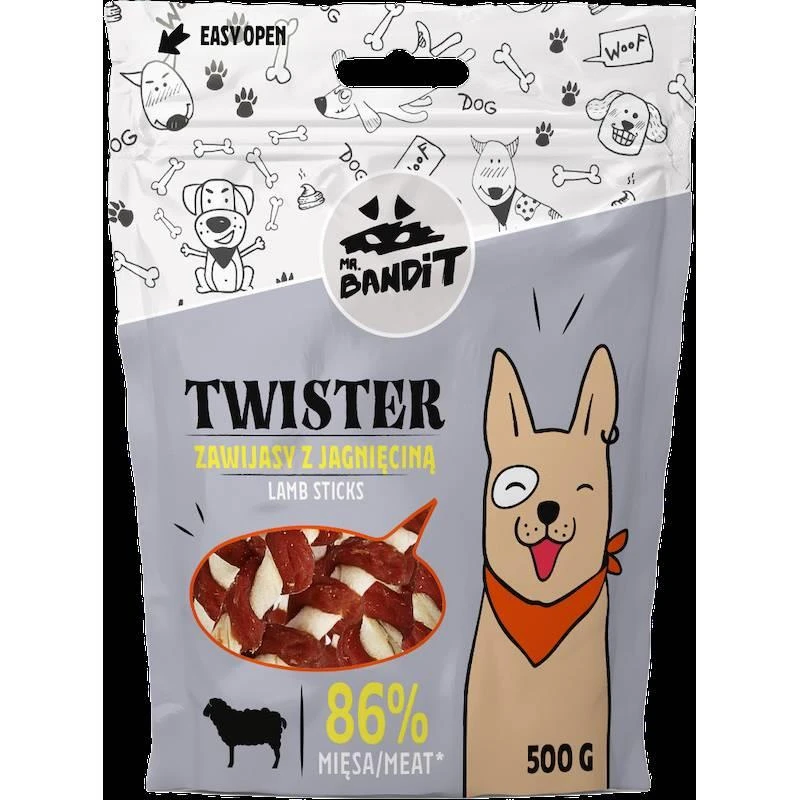 Mr Bandit - Twister - Wraps à L'agneau 500g X2 1 Mr Bandit - Twister - Wraps à L'agneau 500g X2