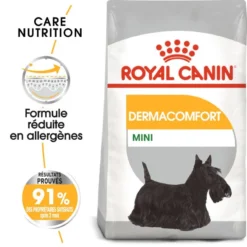 ROYAL CANIN CCN Mini Dermacomfort 3kg + OVER ZOO Délicatesse 100g GRATUIT