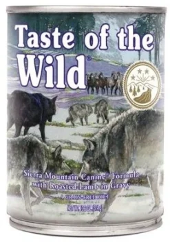 TASTE OF THE WILD Sierra Mountain Pâtée à L'Agneau Sans Céréales Pour Chien Adulte 390g X6