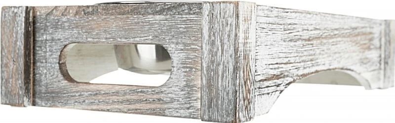 Trixie Ensemble De Bols En Bois/acier 36x7x19cm 2 Trixie Ensemble De Bols En Bois/acier 36x7x19cm – Image 2