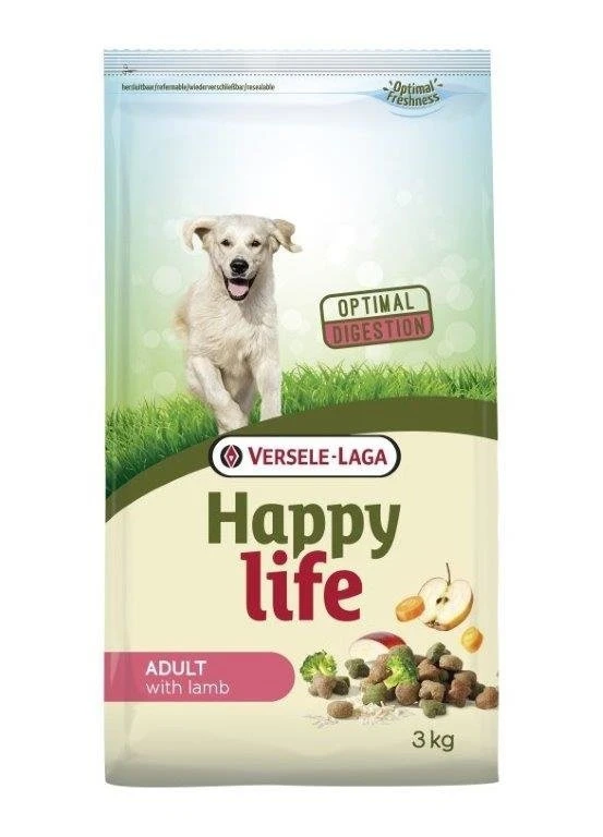 Versele-Laga Happy Life Adult à L'agneau 3kg 1 Versele-Laga Happy Life Adult à L'agneau 3kg