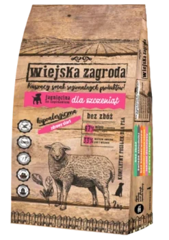 Wiejska Zagroda Agneau Aux épinards 10kg (5x2kg) (pour Chiots)+ Surprise Gratuit Pour Votre Chien